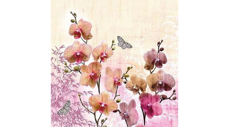 AMB.13314215 Orchid Orient papírszalvéta 33x33cm,20db-os