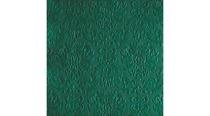 AMB.13314256 Elegance dark mint dombornyomott papírszalvéta 33x33cm,15db-os