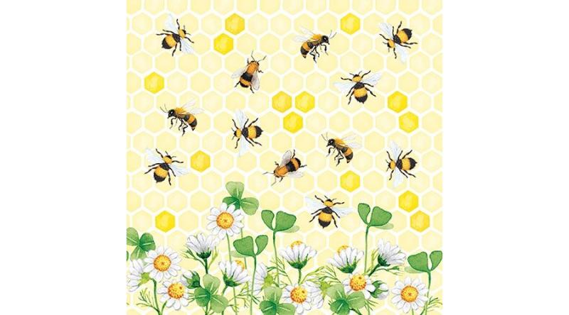 AMB.13314415 Bees Joy papírszalvéta 33x33cm,20db-os