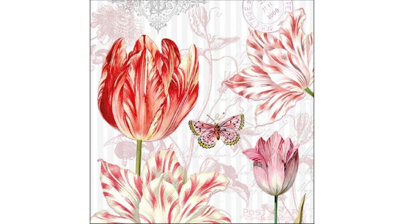 AMB.13315860 Tulips Postcards papírszalvéta 33x33cm, 20db-os