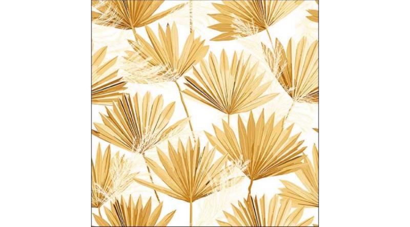 AMB.13316241 Palm Leaf Gold papírszalvéta 33x33cm,20db-os