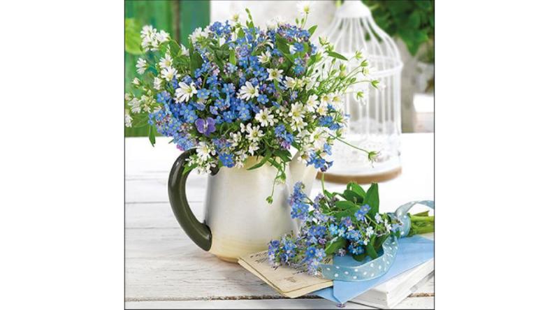 AMB.13316270 Forget Me Not papírszalvéta 33x33cm, 20db-os