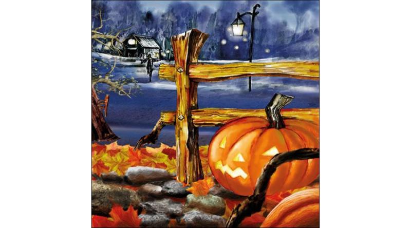 AMB.13316465 Jack-o-Lantern papírszalvéta 33x33cm, 20db-os