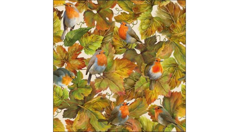 AMB.13316850 Hidden Robins papírszalvéta 33x33cm, 20db-os