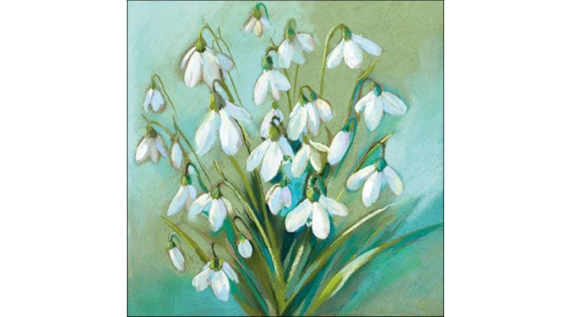 AMB.13317000 Snowdrops in Winter papírszalvéta 33x33cm, 20db-os