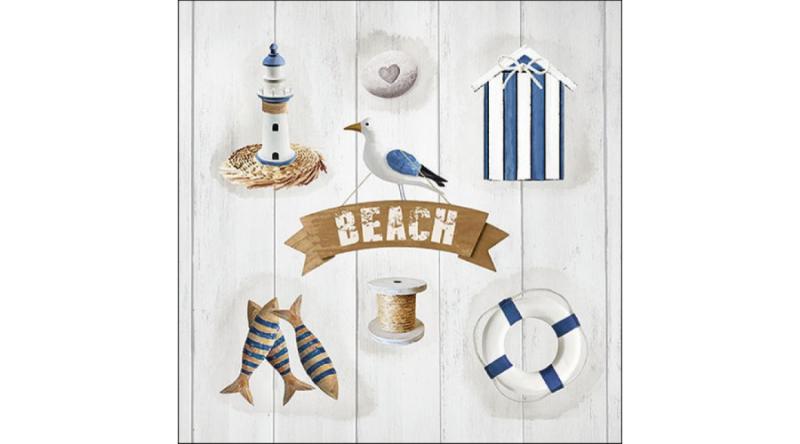 AMB.13317395 Beach Elements papírszalvéta 33x33cm, 20db-os