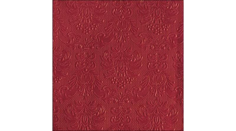 AMB.13317577 Elegance dark red dombornyomott papírszalvéta 33x33cm, 15db-os