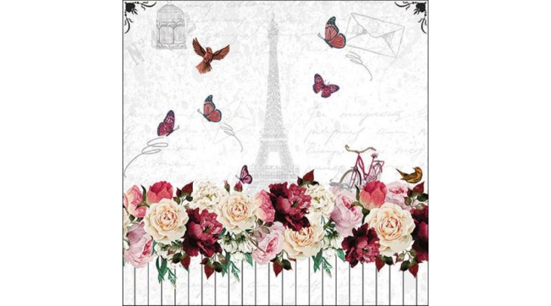 AMB.13317665 Romantic Paris papírszalvéta 33x33cm, 20db-os