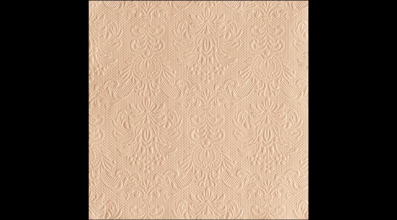 AMB.13318066 Elegance beige dombornyomott papírszalvéta 33x33cm,15db-os