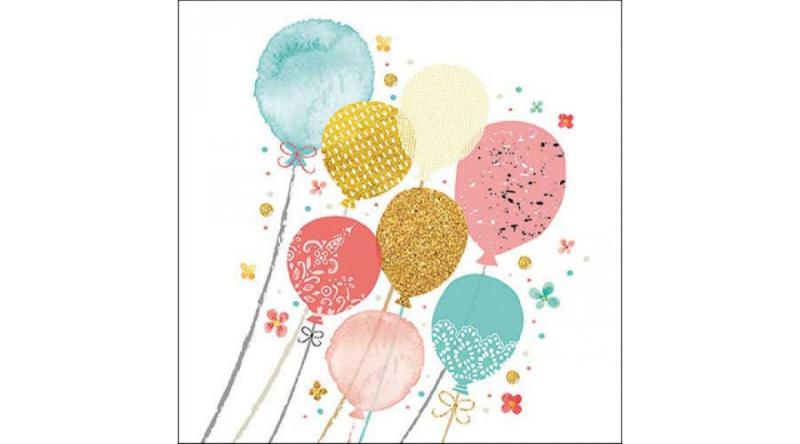 AMB.13318190 Balloon party papírszalvéta 33x33cm, 20db-os