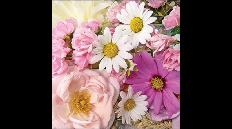AMB.13318290 Summer flower mix papírszalvéta 33x33cm, 20db-os