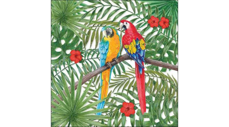 AMB.13318330 Parrots papírszalvéta 33x33cm, 20db-os