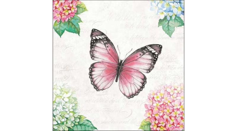 AMB.13318385 Butterfly poem papírszalvéta 33x33cm, 20db-os