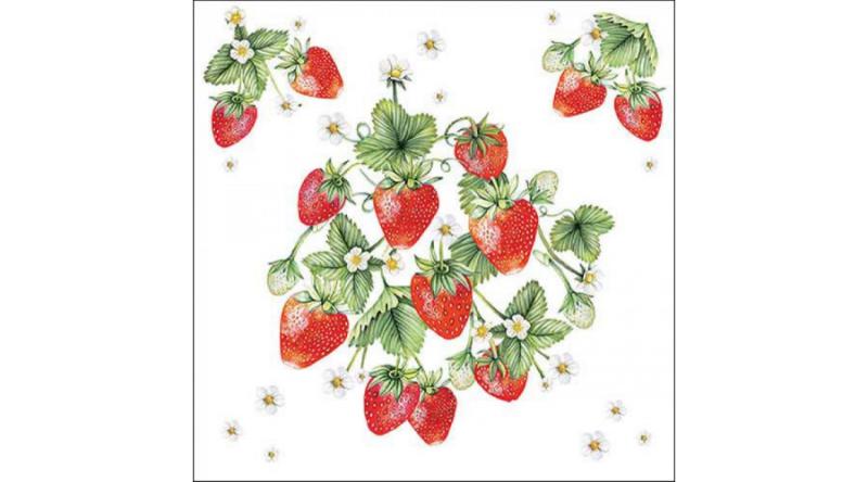 AMB.13318395 Bunch of strawberries papírszalvéta 33x33cm, 20db-os