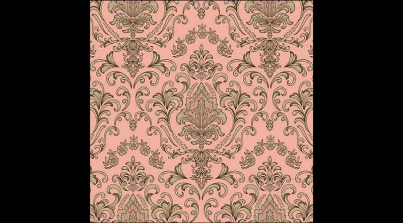 AMB.13319111 Baroque ornament salmon papírszalvéta 33x33cm, 20db-os