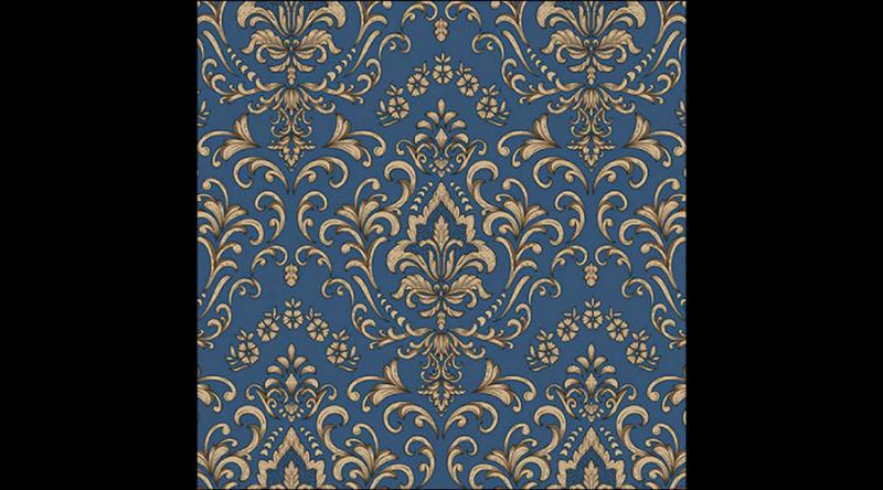 AMB.13319267 Baroque ornament blue papírszalvéta 33x33cm, 20db-os