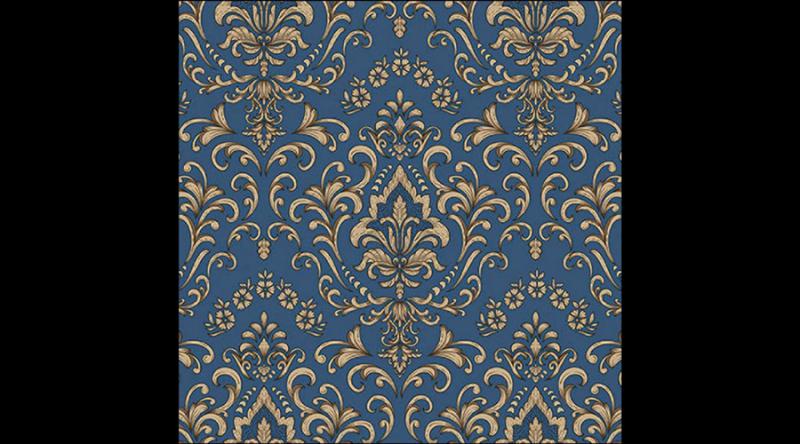 AMB.13319267 Baroque ornament blue papírszalvéta 33x33cm, 20db-os