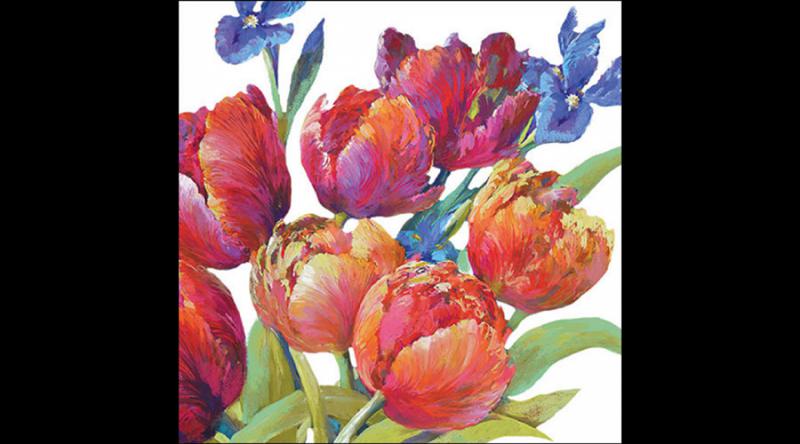 AMB.13319310 Tulips of joy papírszalvéta 33x33cm, 20db-os