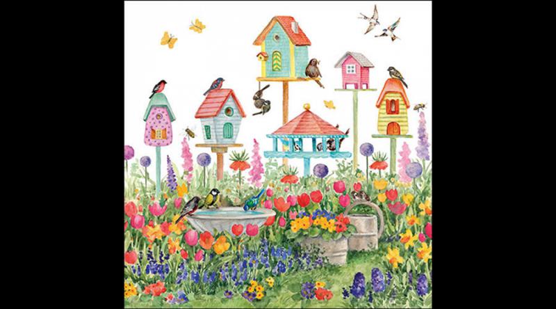 AMB.13319390 Birdhouses papírszalvéta 33x33cm, 20db-os