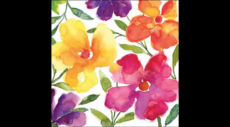 AMB.13319395 Happy bloomers papírszalvéta 33x33cm, 20db-os