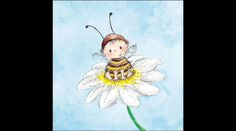 AMB.13319445 Bee child papírszalvéta 33x33cm, 20db-os