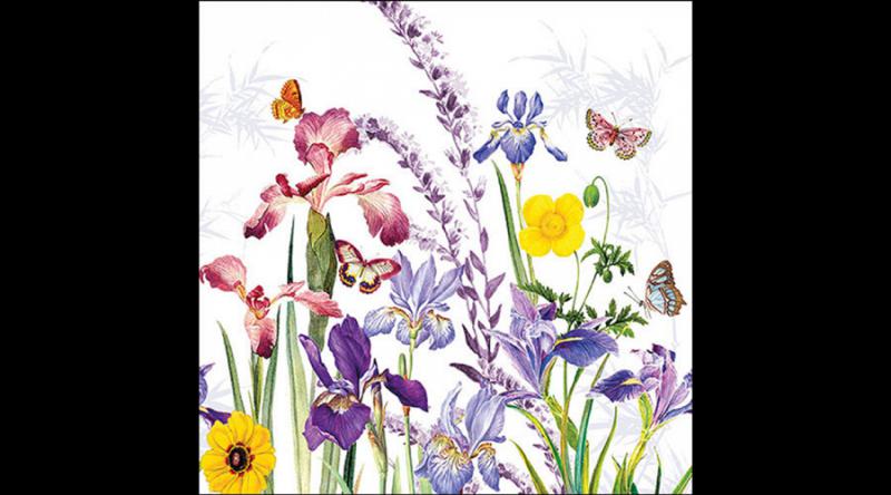 AMB.13319540 Iris garden papírszalvéta 33x33cm, 20db-os
