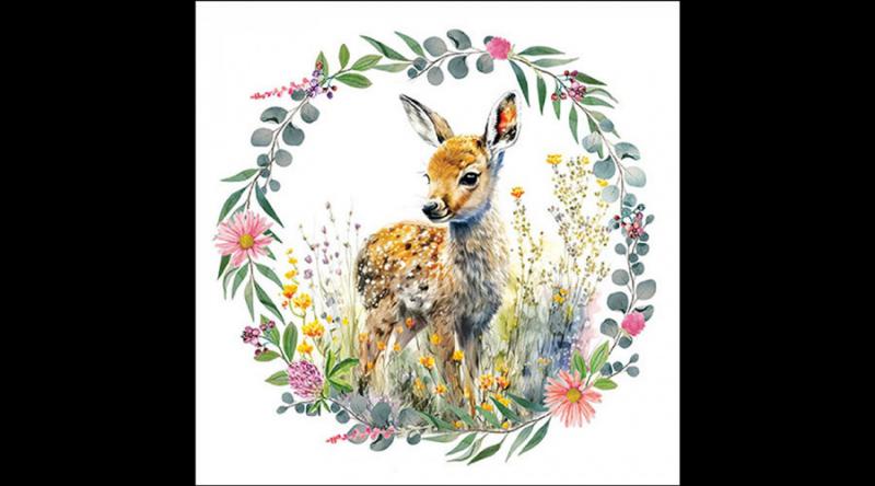 AMB.13319555 Fawn papírszalvéta 33x33cm, 20db-os