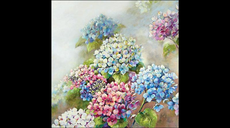 AMB.13319560 Hydrangea shades papírszalvéta 33x33cm, 20db-os