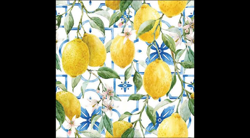 AMB.13319660 Mediterranean lemons papírszalvéta 33x33cm, 20db-os