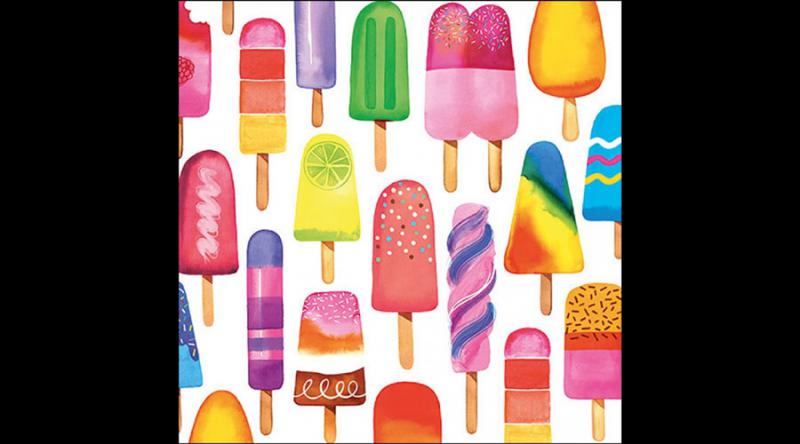AMB.13319680 Delicious popsicles papírszalvéta 33x33cm, 20db-os