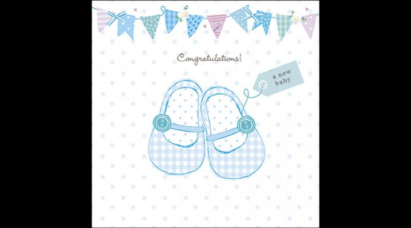 AMB.13319705 Baby shoes blue papírszalvéta 33x33cm, 20db-os