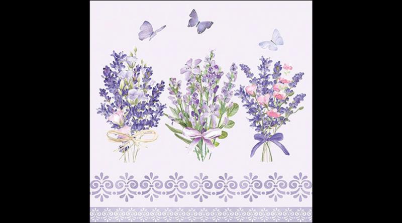 AMB.13319736 Lovely lavender lilac papírszalvéta 33x33cm, 20db-os