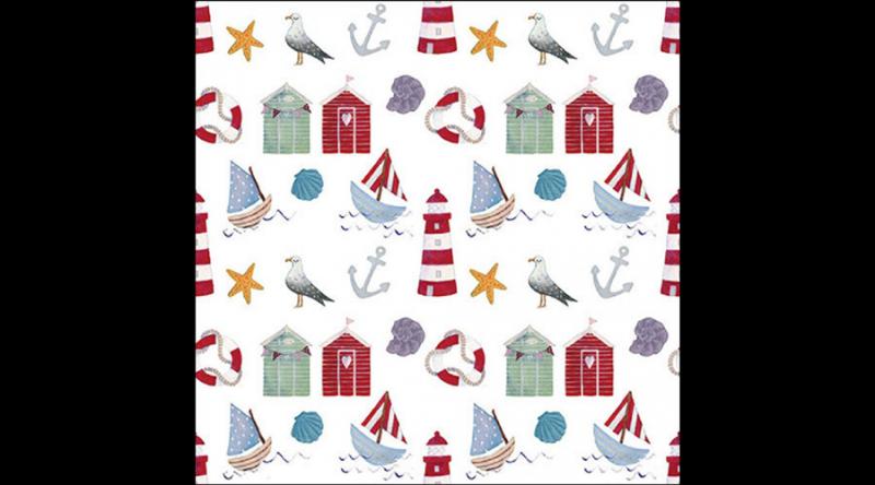 AMB.13319740 Nautical items papírszalvéta 33x33cm, 20db-os