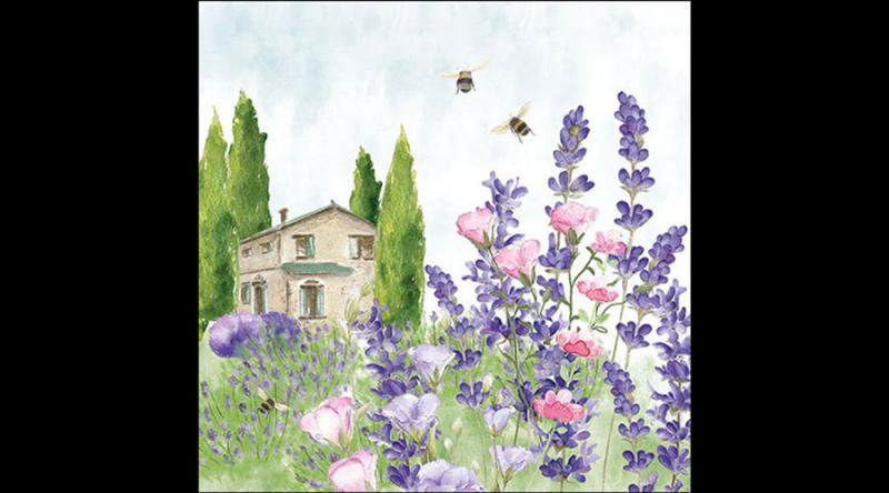 AMB.13319840 Lavender meadow papírszalvéta 33x33cm, 20db-os