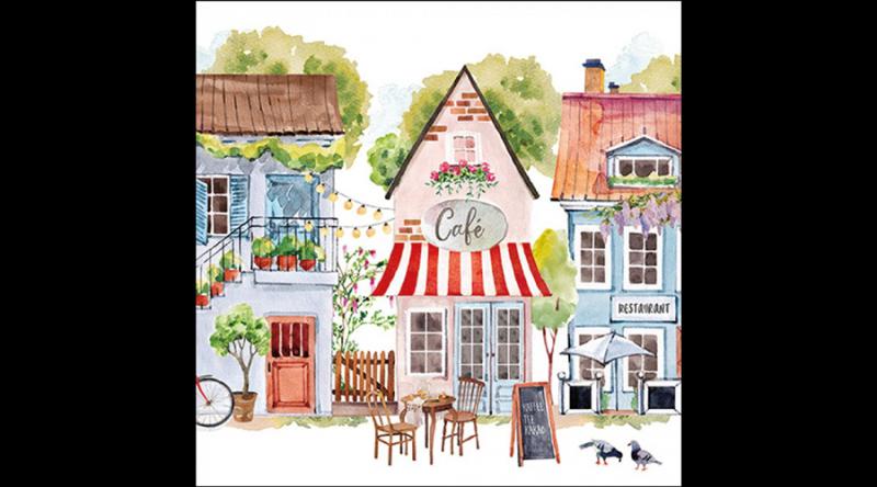 AMB.13319890 Cottages papírszalvéta 33x33cm, 20db-os
