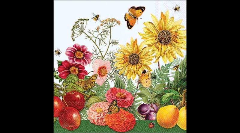 AMB.13319990 Sunny Garden papírszalvéta 33x33cm, 20db-os
