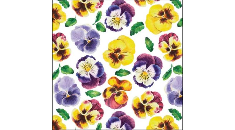 AMB.13320360 Lots of pansies papírszalvéta 33x33cm, 20db-os