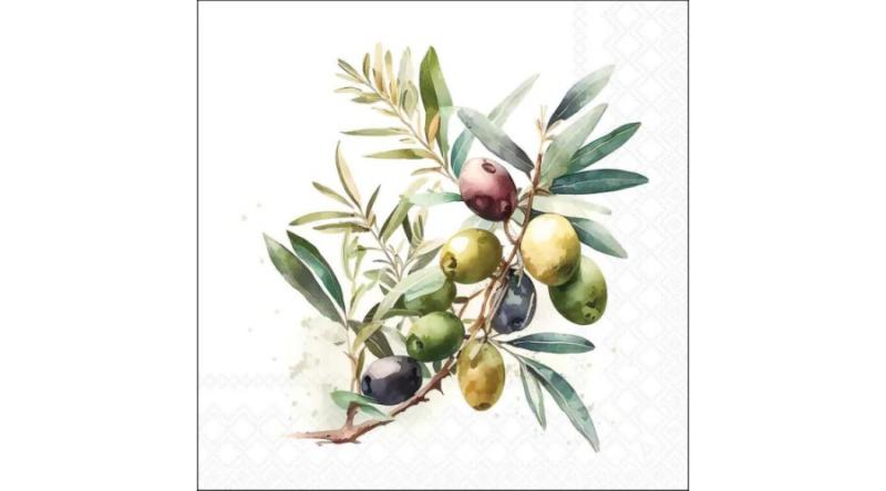 AMB.13320650 Olive branch papírszalvéta 33x33cm, 20db-os