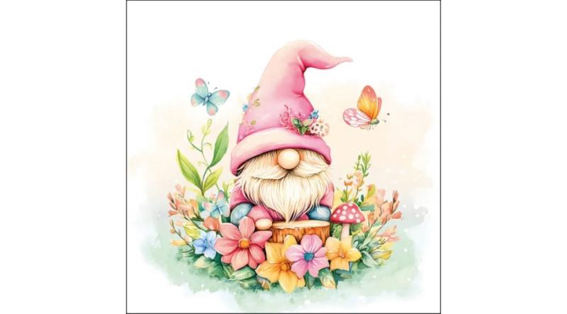 AMB.13320780 Charming gnome papírszalvéta 33x33cm, 20db-os