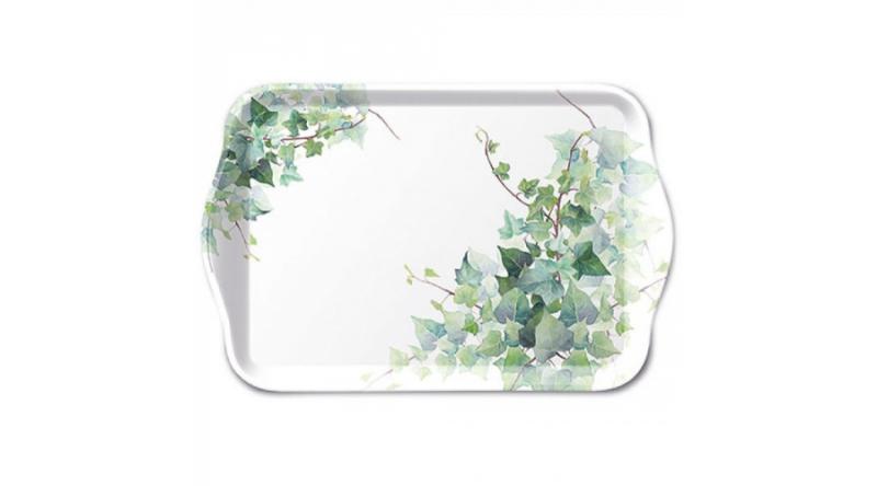 AMB.13717025 Hedera White műanyag kistálca 13x21cm, borostyán