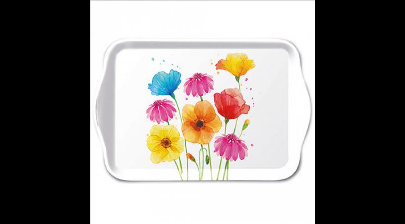 AMB.13717585 Colourful Summer Flowers műanyag kistálca 13x21cm