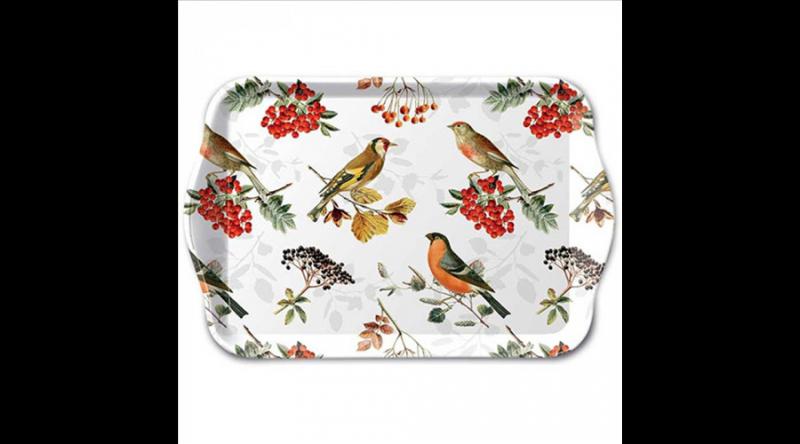 AMB.13717730 Autumn birds műanyag kistálca 13x21cm