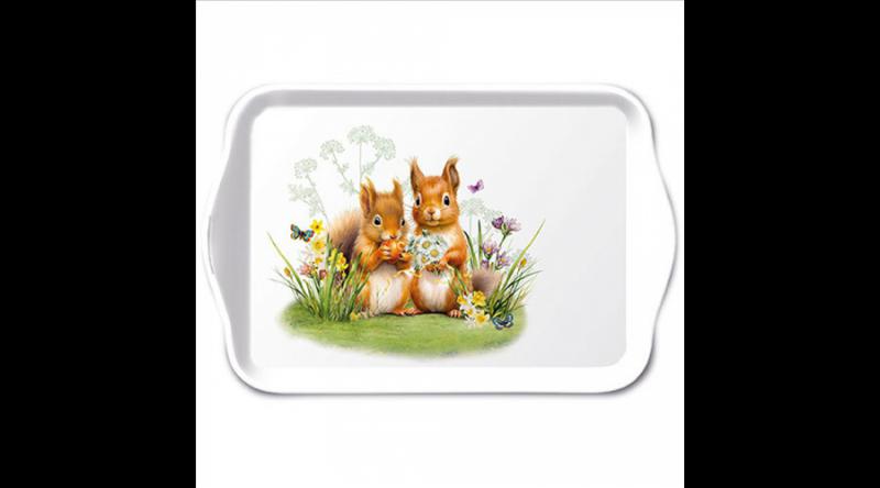 AMB.13719465 Little squirels műanyag kistálca 13x21cm
