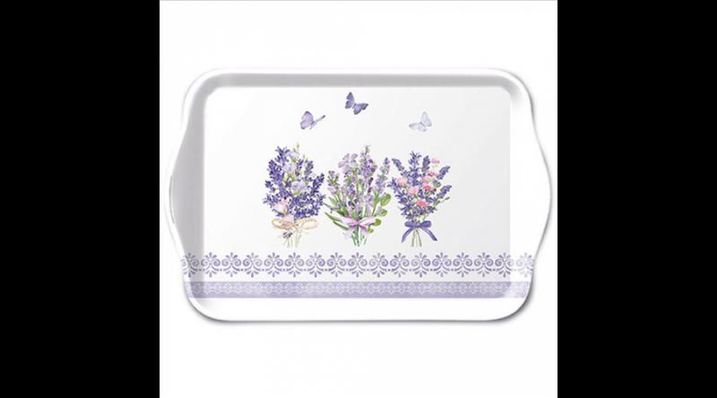 AMB.13719735 Lovely lavender white műanyag kistálca 13x21cm