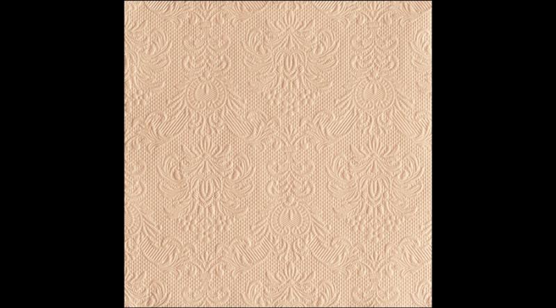 AMB.14018066 Elegance beige dombornyomott papírszalvéta 40x40cm,15db-os