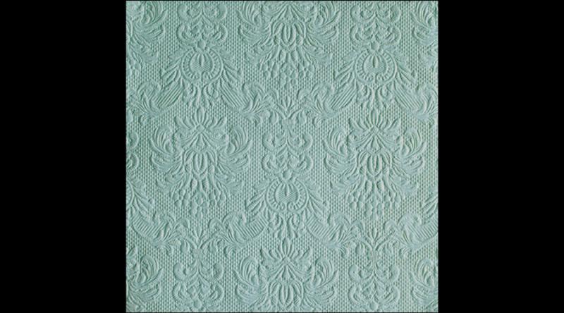 AMB.14018067 Elegance light sage dombornyomott papírszalvéta 40x40cm,15db-os