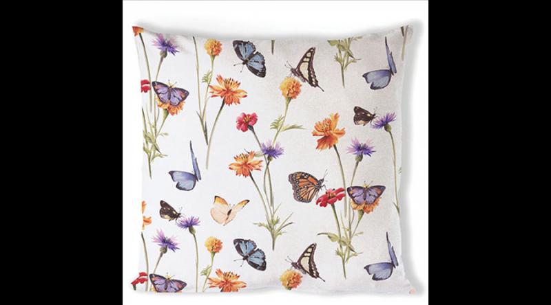 AMB.16219335 Butterfly garden white párnahuzat 40x40cm, 100% pamut