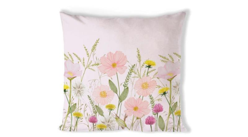 AMB.16220345 Pastel flowers pink párnahuzat 40x40cm, 100% pamut