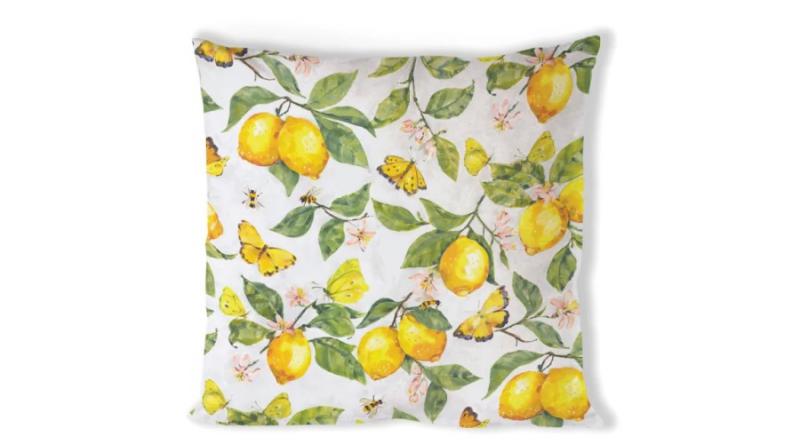AMB.16220365 Fresh lemons white párnahuzat 40x40cm, 100% pamut