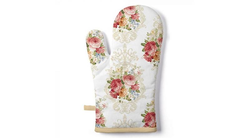 AMB.16415900 Sara Cream edényfogó kesztyű 18x30cm,100% pamut